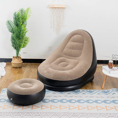 UltiFurni® InflatableSofa: Draagbare Comfortabele Stijlvolle Opblaasbare Sofa en Voetsteun