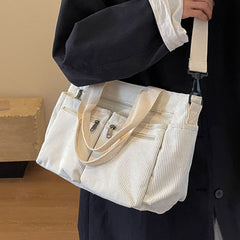 Icone™ CorduroyBag: Grote Capaciteit Unisex Vintage Stijl Corduroy Tas