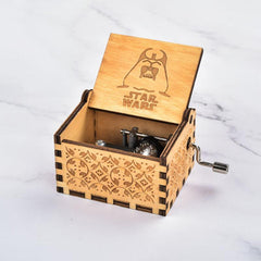 MusicBox -  Hand Zwengel Houten Muziekdoos