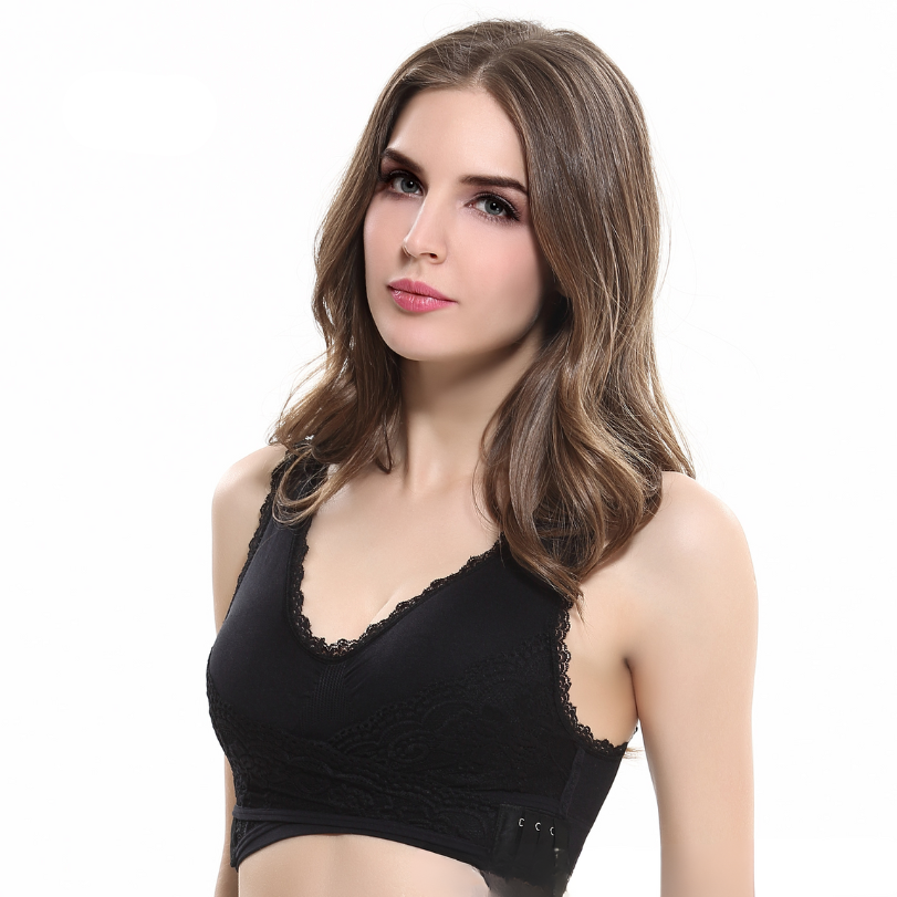 Icone™ LaceBra: Draad Vrij Voorkant Kruis Veter Lift Beha