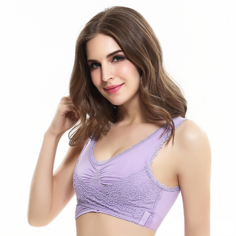 Icone™ LaceBra: Draad Vrij Voorkant Kruis Veter Lift Beha
