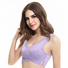 Icone™ LaceBra: Draad Vrij Voorkant Kruis Veter Lift Beha