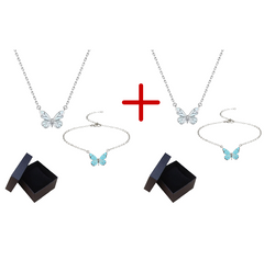 Jewelance™ GlowingButterfly 1+1 GRATIS: Mode Gloeiend Vlinder Ketting En Armband Set