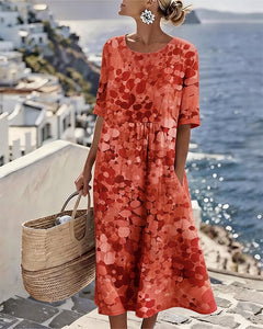 Icone™ PocketDress: Casual Vloeiende Losse Gedrukte Pocket Dress