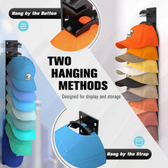 GlideHold® HatOrganizer 1+1 GRATIS: Wand Gemonteerd Hoeden Organizer Rek