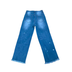 Icone™ CroppedJeans: Dames Toevallig Retro Stijl Cropped Rechte Jeans