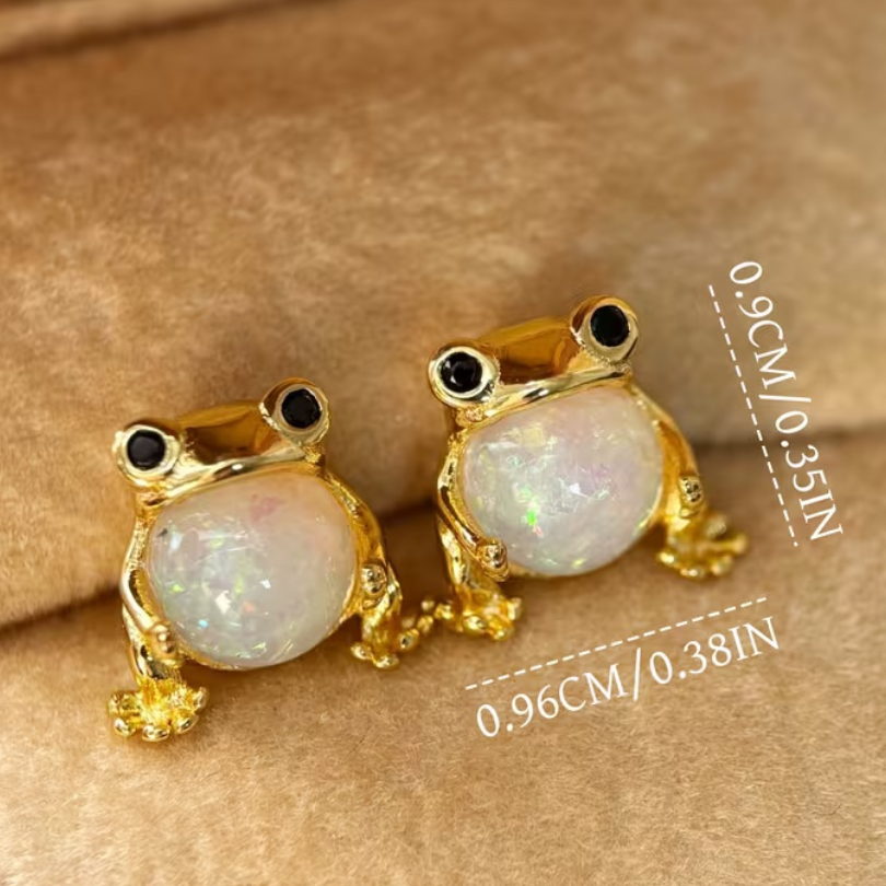 Jewelance™ FrogGem 1+1 GRATIS: Minimalistische Mode Kikker Gem Oorbellen