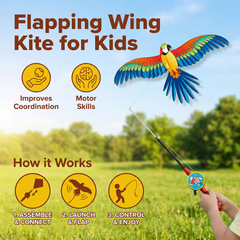 Kletshuts™ FlappingKite 1+1 GRATIS - Flapper Vleugeldier Vlieger Met Hengelhouder