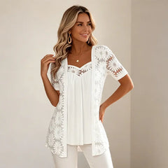 Icone™ LayeredBlouse: Vrouwen Elegante Verfijnde Casual Gelaagde Blouse