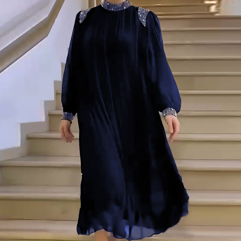 Icone™ SparkleDress: Elegante Comfortabele Plissé Maxi Sparkle Jurk
