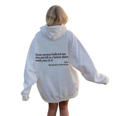 Icone™ DearHoodie: Hoodie Met Voor En Achterkant Opdruk Bericht
