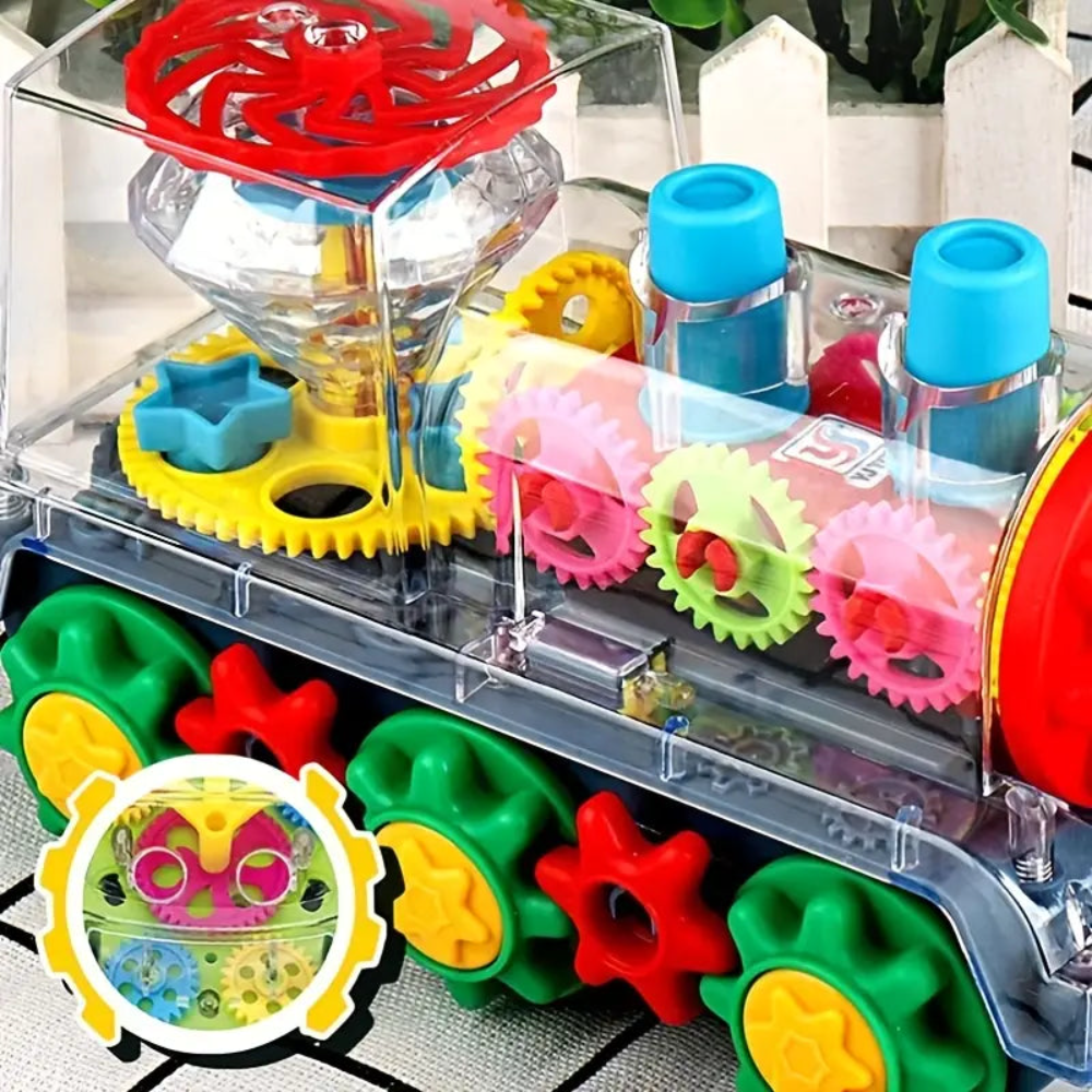 Kletshuts™ DancingTrain: Licht-Op Automatisch Dansend Treintje Met Zichtbare Tandwielen