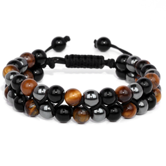 Jewelance™ ProtectionBracelet 1+1 GRATIS: Dubbel Laag Tijgeroog Bescherming Armband