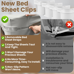 Globetrek° BedsheetHolder 1+1 GRATIS: Universele Eenvoudige Sterke Grip Bedlakenshouder
