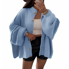 Icone™ CozyCardigan - Gezellige Gebreide Hoge Hals Over-Groot Cardigan