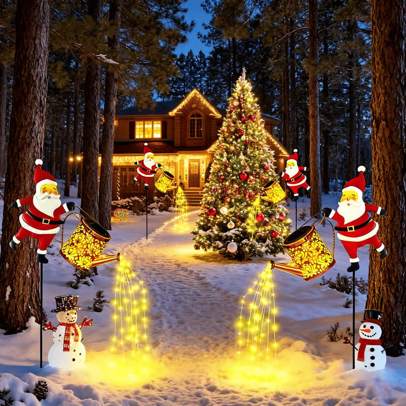 Ledsen™ SantaKettle: Zonne-Energie Gloeiend Buiten Kerstman Waterkoker Decoratie