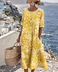 Icone™ PocketDress: Casual Vloeiende Losse Gedrukte Pocket Dress