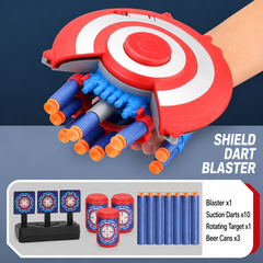 Kletshuts™ ShieldBlaster: Dart Schild Lanceerder Snel Vuur Pols Gemonteerd Blaster
