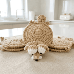 Globetrek° CrochetCoaster 1+1 GRATIS: Grappige Eekhoorn Haak Onderzetter