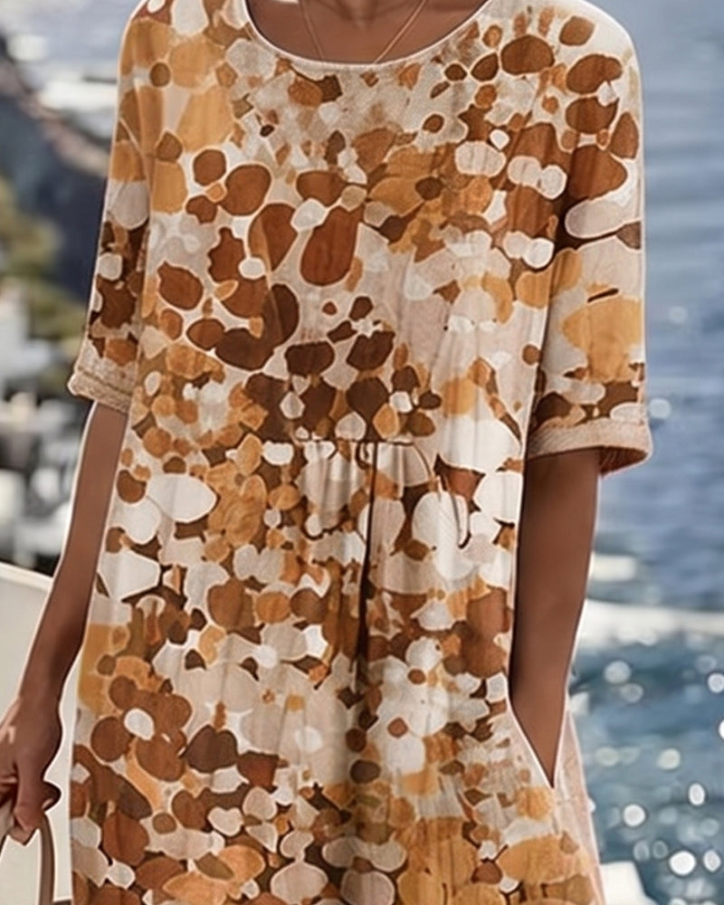 Icone™ PocketDress: Casual Vloeiende Losse Gedrukte Pocket Dress
