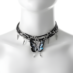 Jewelance™ ButterflyChoker 1+1 GRATIS: Modieus Verbluffende Glanzende Spiked Vlinder Choker
