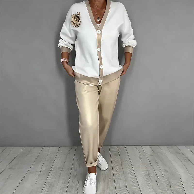 Icone™ CasualFit: Dames Casueel Pasvorm Twee Stuks Mode Set