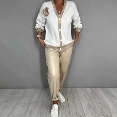 Icone™ CasualFit: Dames Casueel Pasvorm Twee Stuks Mode Set