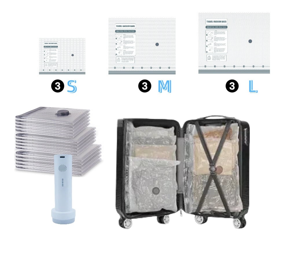 Icone™ VacuumBag: Moeiteloze Ruimtebesparende Vacuumzak Set