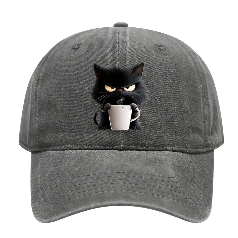 Icone™ CatCap 1+1 GRATIS: Stijlvol Casual Zwarte Baseball Speelse Kat Cap Ontwerp