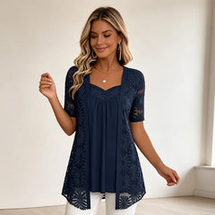 Icone™ LayeredBlouse: Vrouwen Elegante Verfijnde Casual Gelaagde Blouse