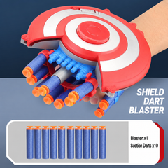Kletshuts™ ShieldBlaster: Dart Schild Lanceerder Snel Vuur Pols Gemonteerd Blaster