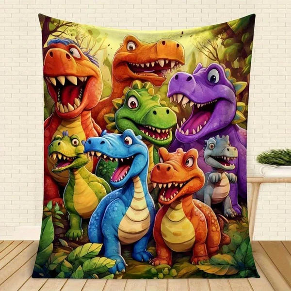 Kletshuts™ DinosaurBlanket: Zacht En Gezellig Kinderen Werpen Dinosaurus Deken