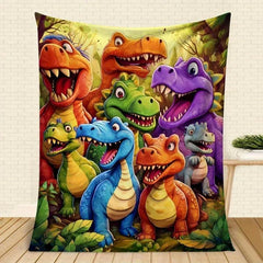 Kletshuts™ DinosaurBlanket: Zacht En Gezellig Kinderen Werpen Dinosaurus Deken