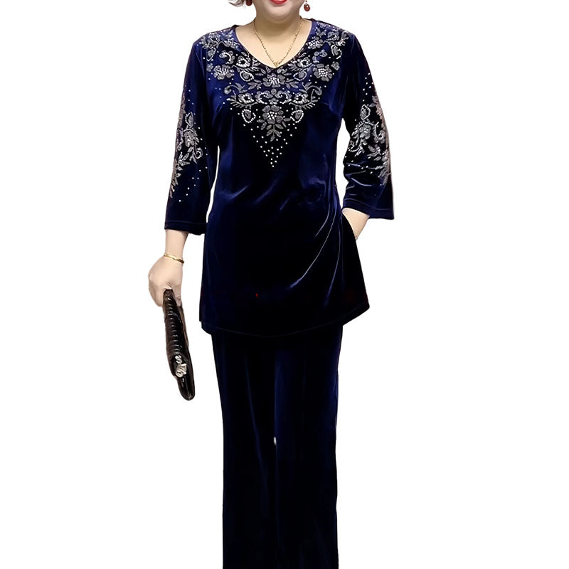 Icone™ SophisticatedSet: Ontspannen Comfortabele Top En Broek Verfijnd Set