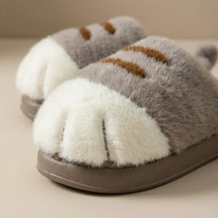 Happy™ PawSlippers: Comfortabele Pluche Slippers Geïnspireerd Door Kattenpootjes