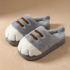 Happy™ PawSlippers: Comfortabele Pluche Slippers Geïnspireerd Door Kattenpootjes