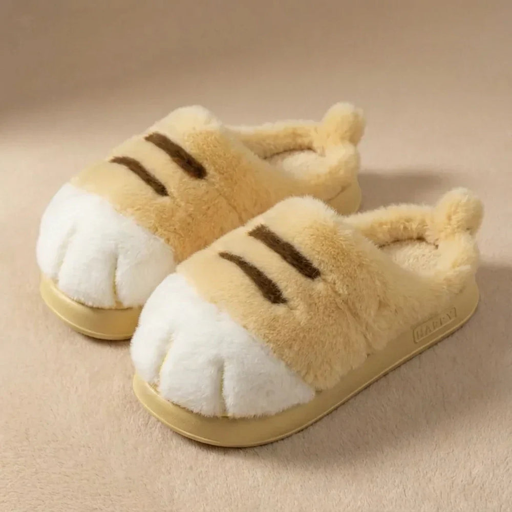 Happy™ PawSlippers: Comfortabele Pluche Slippers Geïnspireerd Door Kattenpootjes