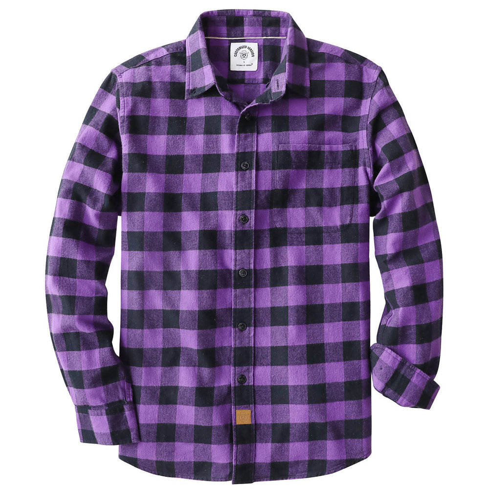 Icone™ CheckeredLongsleeves: Klassieke Casual Knoop-Beneden Geruite Mouwen