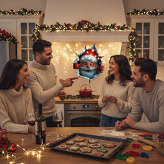 SantaSticker 1+1 GRATIS: 3D Herbruikbare Kerstman Sticker Voor De Feestdagen Wanddecoratie