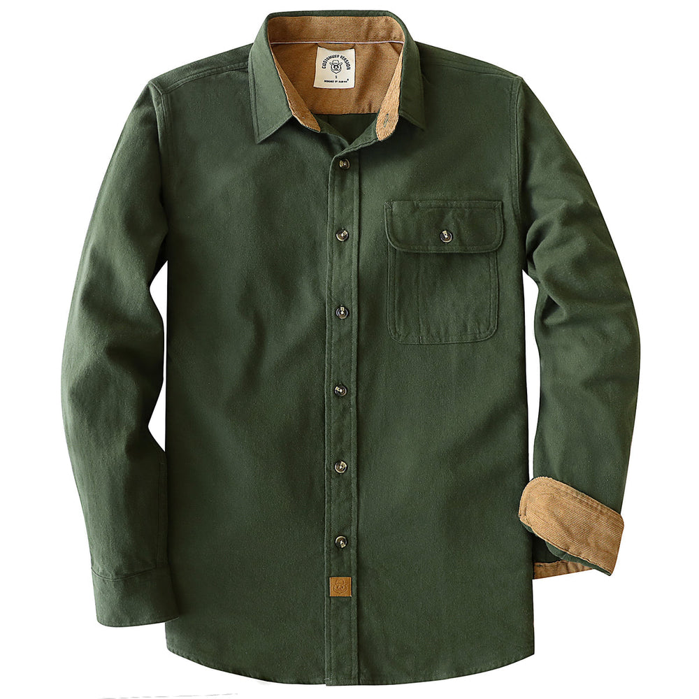 Icone™ CozyShirt: Middelgewicht Geborsteld Nut Zak Gezellig Shirt