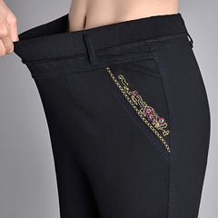 Icone™ CasualJeans: Elastische Hoge Taille Stretch Rechte Pijpen Casual Jeans