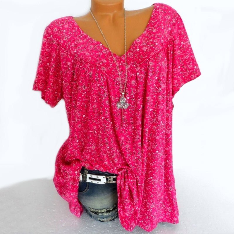 Icone™ LooseTop - Ademend V-Hals Loszittend Bloemdruk Top