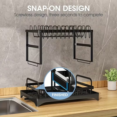 Globetrek° DishDrainer: Multi-Level Ruimtebesparende Keuken Afdruiprek Organizer