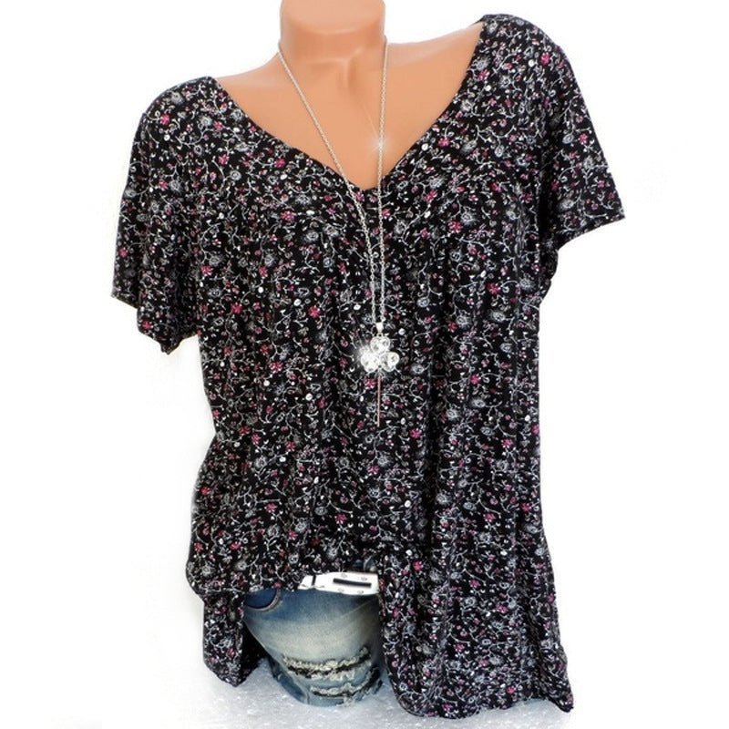 Icone™ LooseTop - Ademend V-Hals Loszittend Bloemdruk Top
