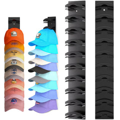 GlideHold® HatOrganizer 1+1 GRATIS: Wand Gemonteerd Hoeden Organizer Rek