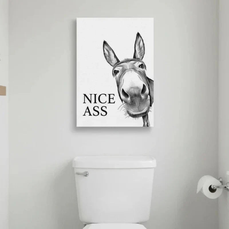 WallDecor 1+1 GRATIS: Moderne Speelse Ezel Quote Wanddecoratie