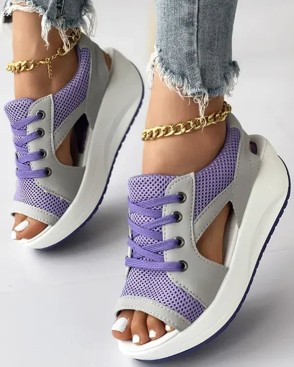 Happy™ MuffinSandals: Uitgesneden Kant Omhoog Muffin Sandalen