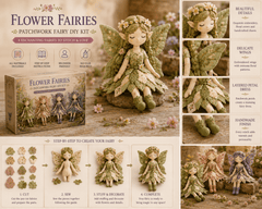 Kletshuts™ PatchworkFairy: Unieke Charmante DIY Magische Patchwork Fee