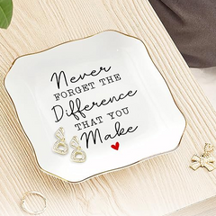 JewelryPlate 1+1 GRATIS: Elegante Keramische Statement Cadeau Sieraden Decoratieve Schotel