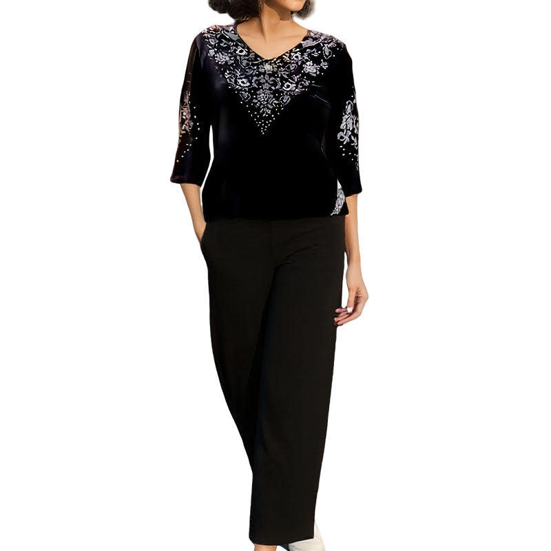 Icone™ SophisticatedSet: Ontspannen Comfortabele Top En Broek Verfijnd Set